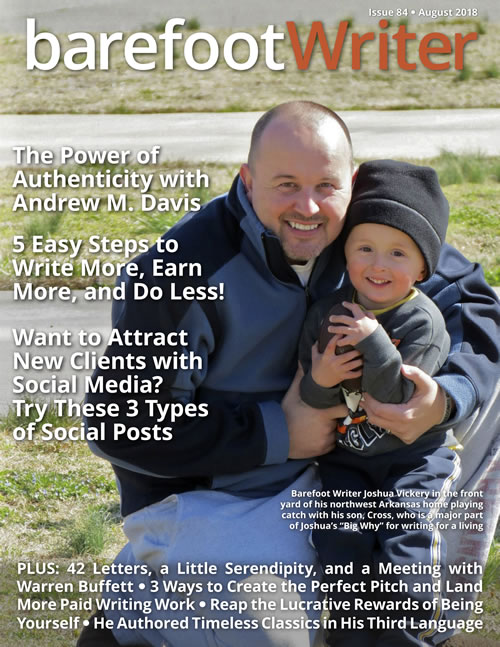 Barefoot_Writer_Magazine_Featuring_Joshua_Vickery_Harvesters_Group Expert Christian Copywriter Makes Cover of Prestige Magazine for Digital Marketing Success...