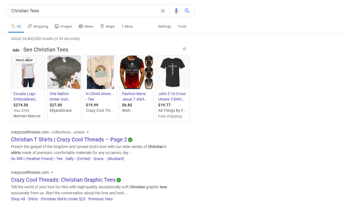 Christian Keywords and How Google Responds to the Different Types